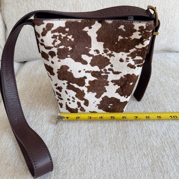 Margot New York Kaye Mini Bucket Crossbody Cowhide Shoulder Bag - Picture 11 of 13